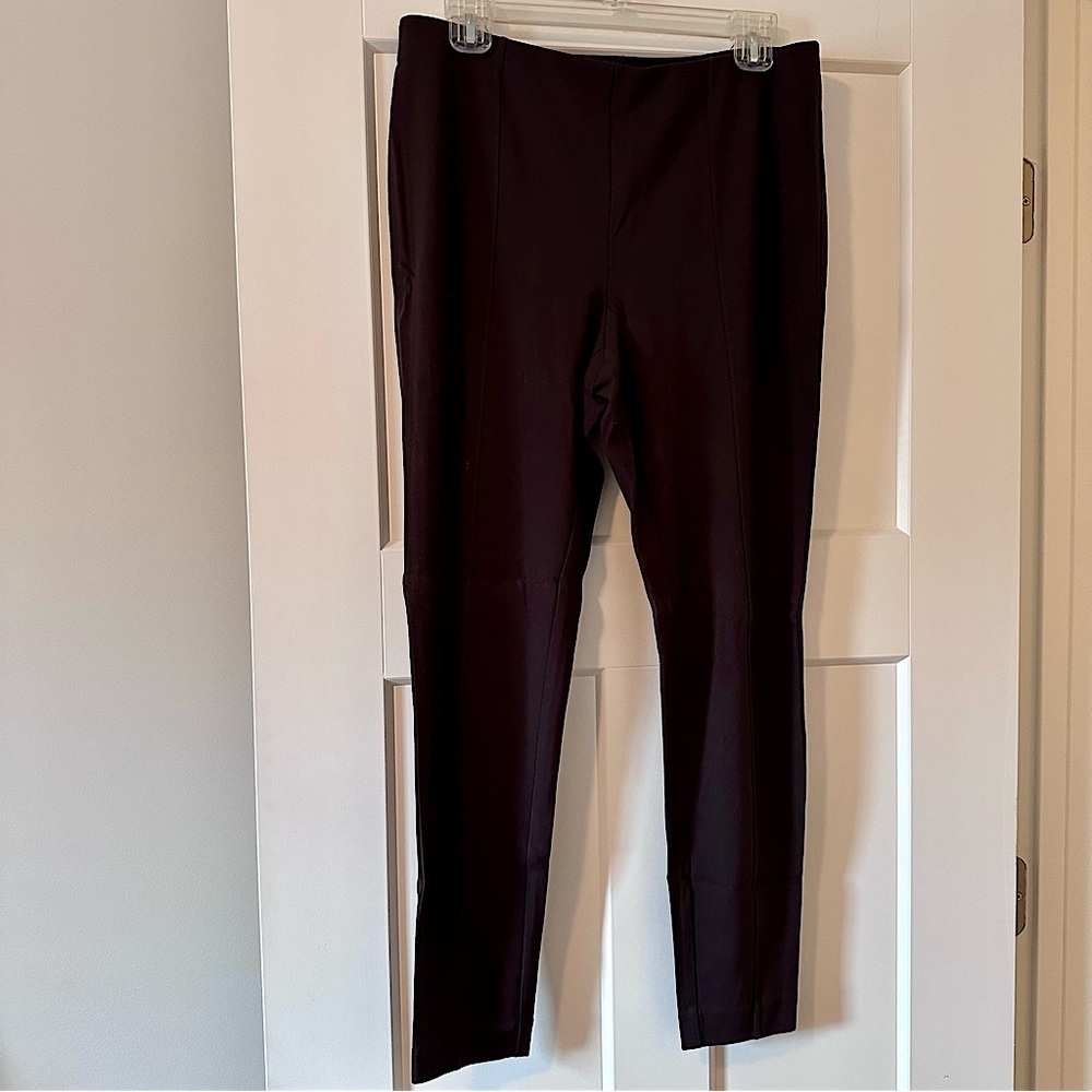 J.Jill Brown Smoothing Ponte Leggings Pull-On Slim Fit Size L
